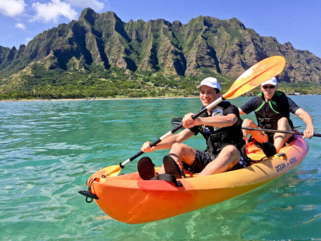 Kayaking Kualoa Regional Park