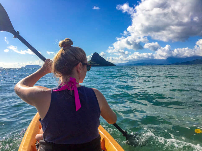 kayaking and hiking chinaman's hat