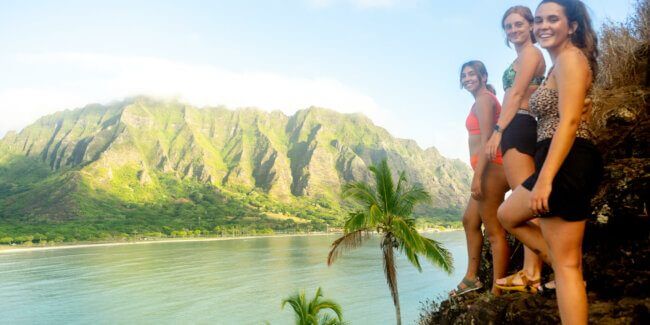 Views after kayaking kayaking and hiking half way up chinaman's hat