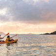 Kayakers on the way to Mokolii From Kualoa Regional Park