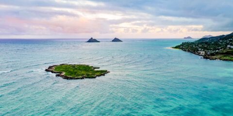 View of Flat Island, Popoia Island, and the Mokolua Islands