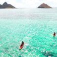 Kayaking through clear waters of Kailua near Lanikai Beach