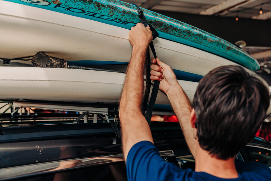 Active Oahu staff tighten straps