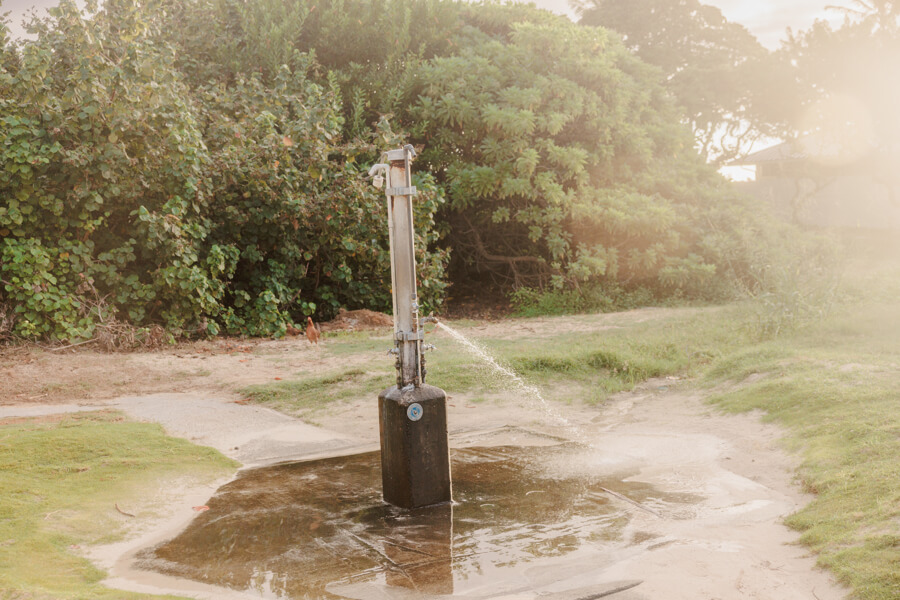 Outdoor Shower at Kalama Beach