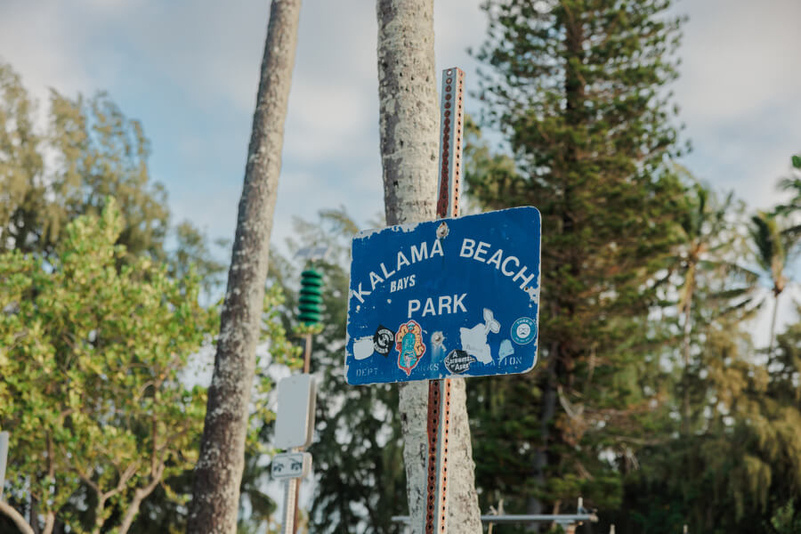 Kalama Beach Park Sign