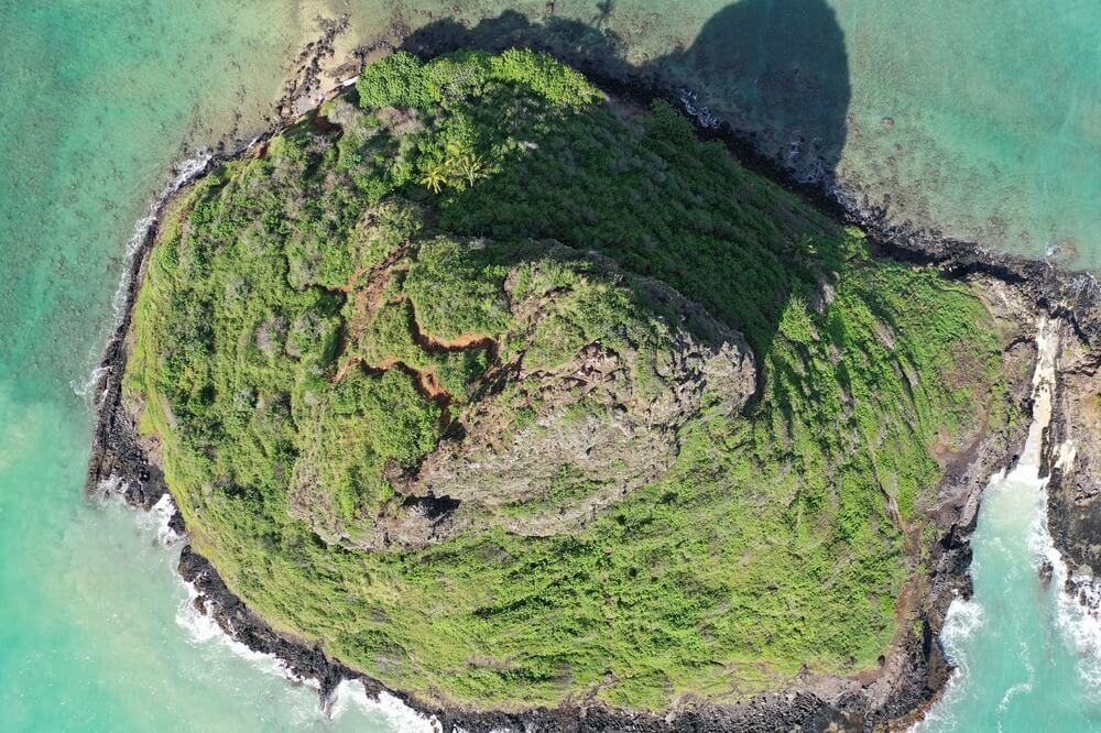 Overhead view of Chinaman's Hat
