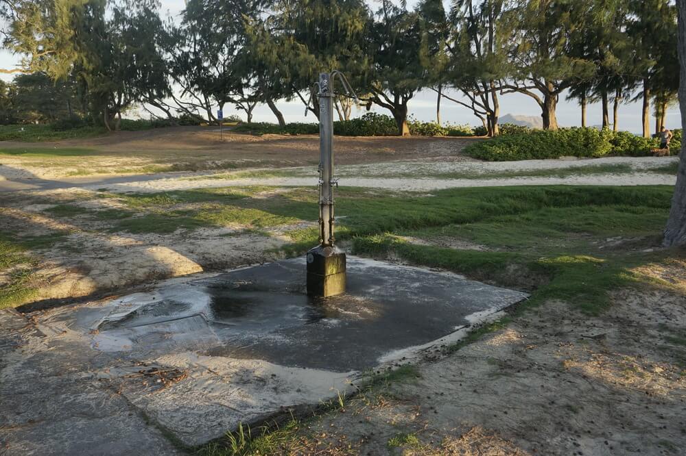 Outdoor Shower at Kailua Beach