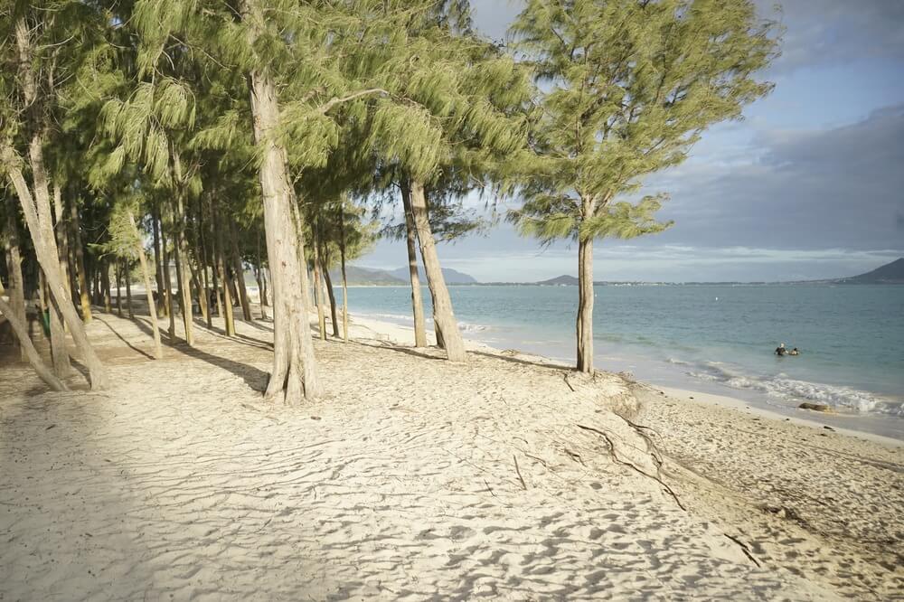 View of Kailua Beach from the shore